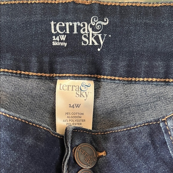 Terra & Sky Dark Indigo Women's Ankle Jeans - Picture 2 of 2